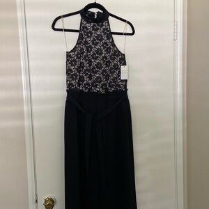 Black Lace Wide Leg Jumpsuit